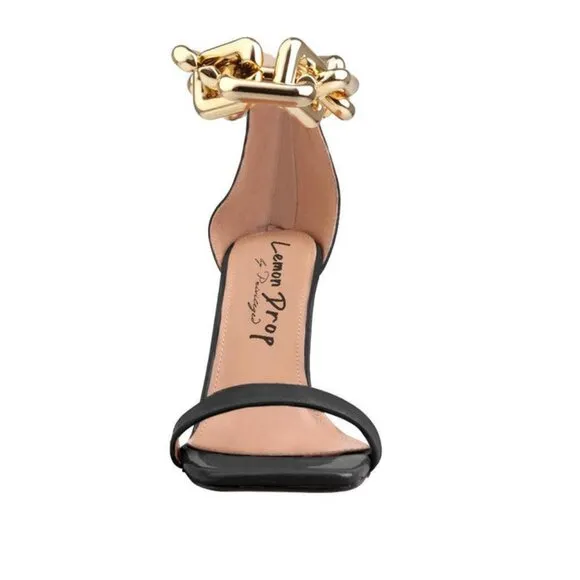 &quot; CHAINED BLISS &quot; Black / Gold Chained Sandal ( BRAND NEW !!!!!!!!!!!!!!!!!!!
