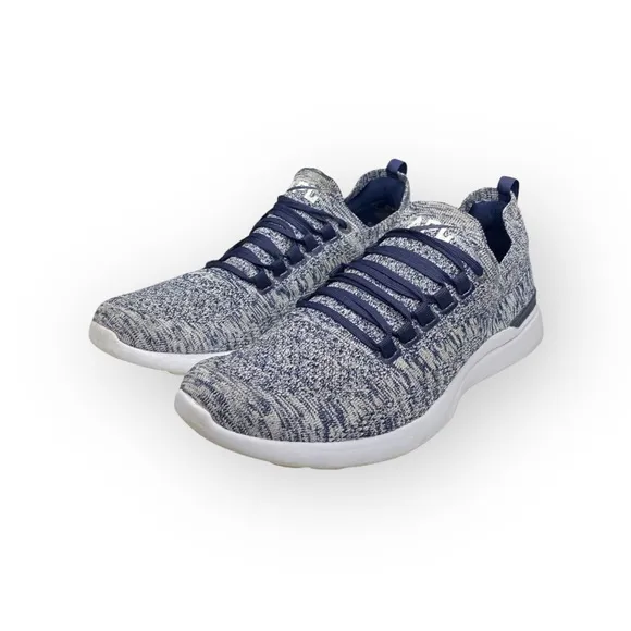 APL ⁂ Techloom Breeze Knit Running Sneakers ⁂ Navy White Melange ⁂ 10 M 11.5 W