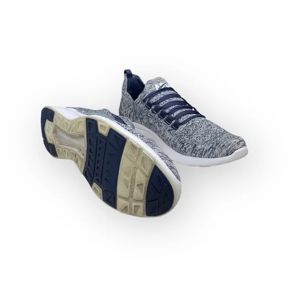 APL ⁂ Techloom Breeze Knit Running Sneakers ⁂ Navy White Melange ⁂ 10 M 11.5 W