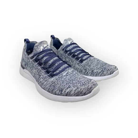 APL ⁂ Techloom Breeze Knit Running Sneakers ⁂ Navy White Melange ⁂ 10 M 11.5 W