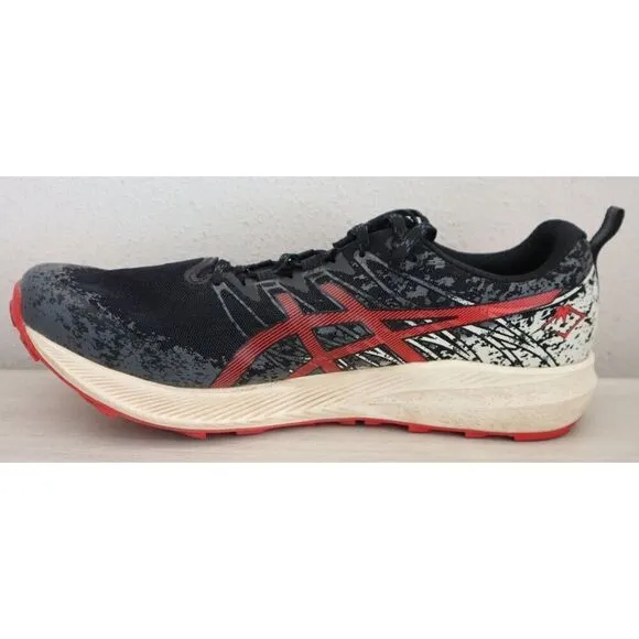 Asics 1011B209-001 Men's Sz 12.5 Black/Electric Red Fuji Lite 2 Running Shoes