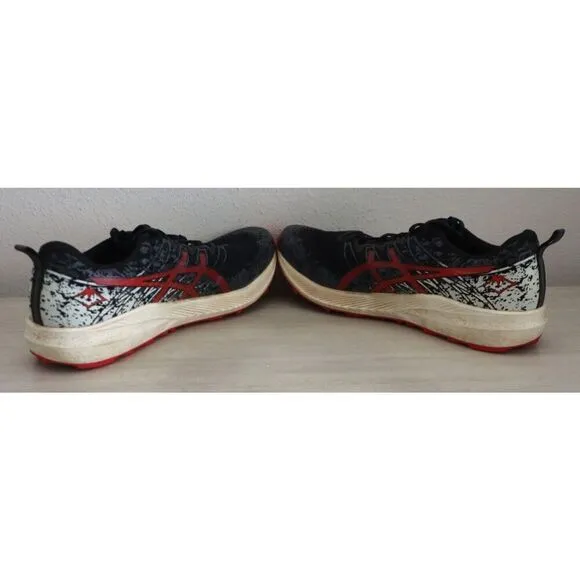 Asics 1011B209-001 Men's Sz 12.5 Black/Electric Red Fuji Lite 2 Running Shoes