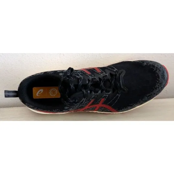 Asics 1011B209-001 Men's Sz 12.5 Black/Electric Red Fuji Lite 2 Running Shoes