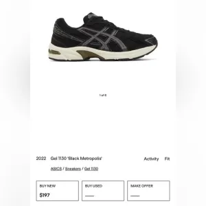 ASICS black metropolis. Men’s shoes sz 8.5