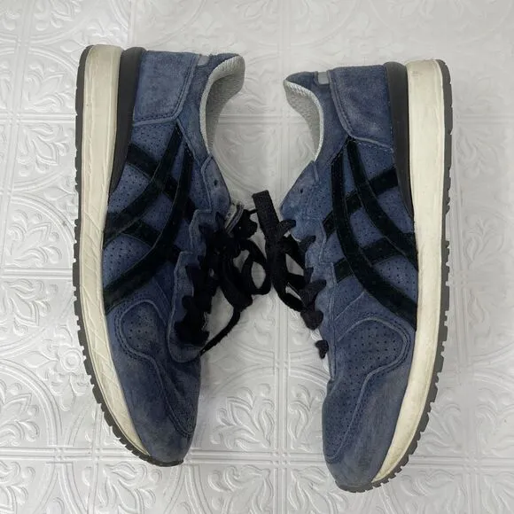 Asics Blue Onitsuka Tiger Stripes TIGER ALLY Sneakers Running Shoes Size 9.5