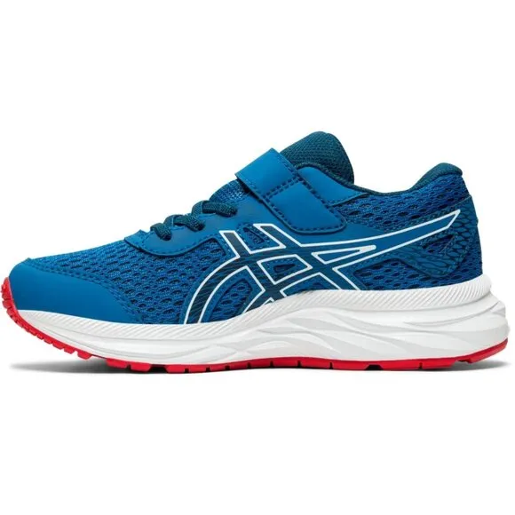 Asics Boys Gel-Excite 9 Running Sneakers Blue/Red Size 2.5 Lightweight Mesh