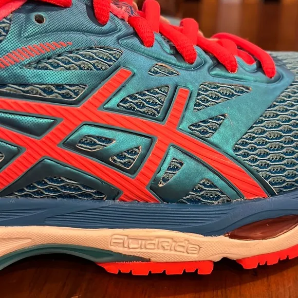 ASICS Gel Cumulus 18 shoes sneakers T6C8N 3906 running coral blue Women’s Size 7