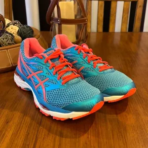 ASICS Gel Cumulus 18 shoes sneakers T6C8N 3906 running coral blue Women’s Size 7