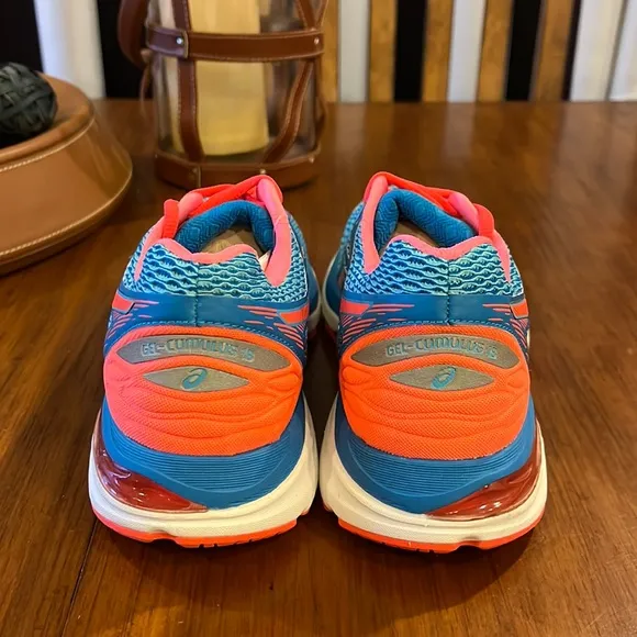 ASICS Gel Cumulus 18 shoes sneakers T6C8N 3906 running coral blue Women’s Size 7