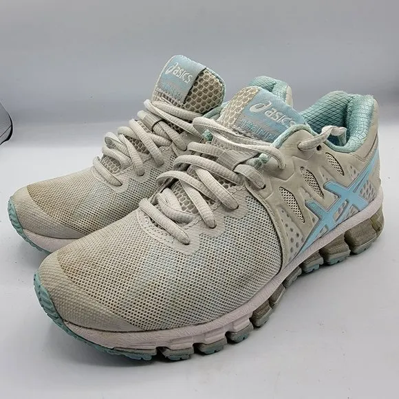 Asics Gel-Quantum 180 TR Gray Blue White Running Athletic Shoes Size 5 - S660J