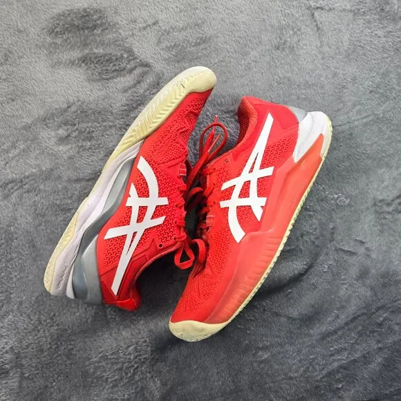 ASICS GEL-Resolution 8 Tennis Shoes Women’s Size 6 Fiery Red White