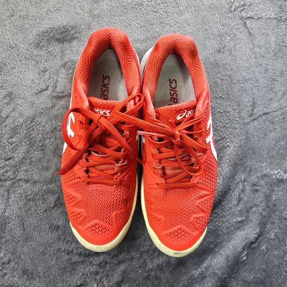 ASICS GEL-Resolution 8 Tennis Shoes Women’s Size 6 Fiery Red White