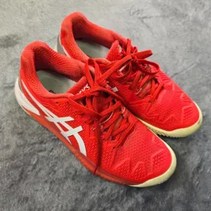 ASICS GEL-Resolution 8 Tennis Shoes Women’s Size 6 Fiery Red White