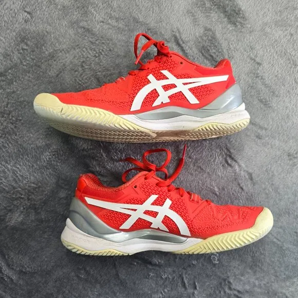 ASICS GEL-Resolution 8 Tennis Shoes Women’s Size 6 Fiery Red White
