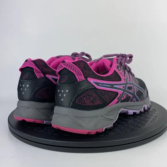 Asics Gel-Sonoma 3 Black/Pink Athletic Running Shoes T774N Women's Size 8.5