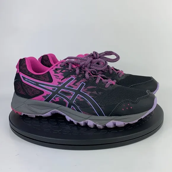 Asics Gel-Sonoma 3 Black/Pink Athletic Running Shoes T774N Women's Size 8.5
