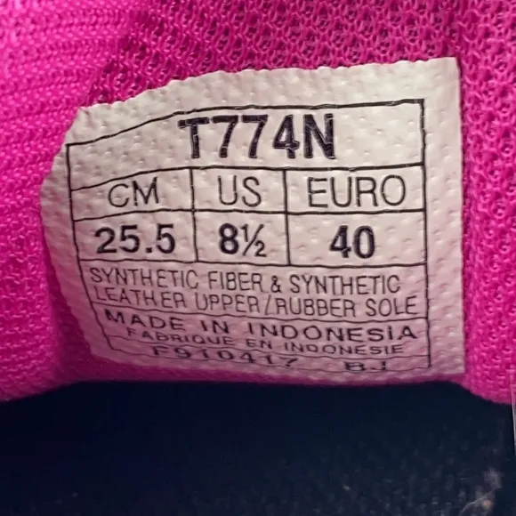 Asics Gel-Sonoma 3 Black/Pink Athletic Running Shoes T774N Women's Size 8.5