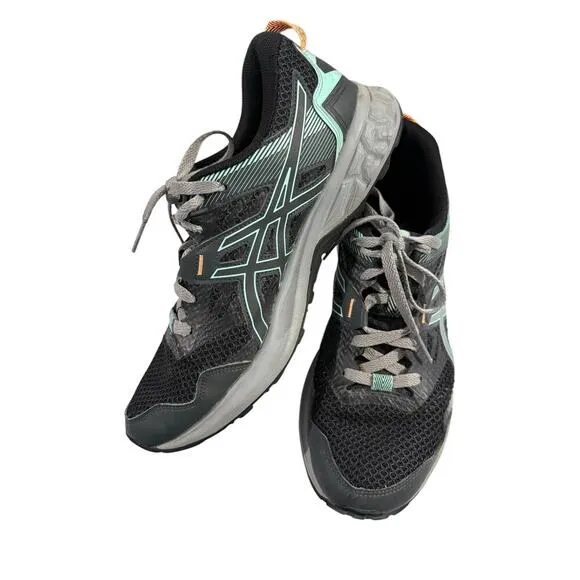 ASICS  GEL-Sonoma 5 Black/gray/Teal Trail Running Shoes athletic Womens Sz 10 M
