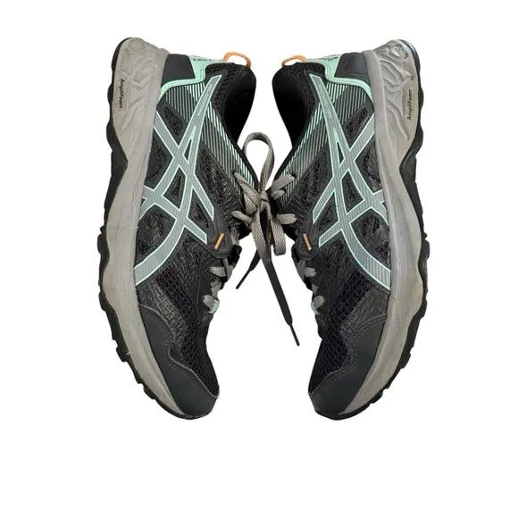 ASICS  GEL-Sonoma 5 Black/gray/Teal Trail Running Shoes athletic Womens Sz 10 M