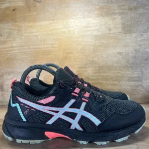 Asics Gel Venture 8 Womens Sz 8 Trail Running Shoes Sneakers Black Pink 1012A708