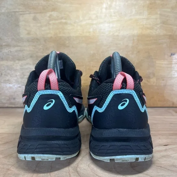 Asics Gel Venture 8 Womens Sz 8 Trail Running Shoes Sneakers Black Pink 1012A708