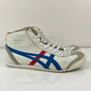 Asics Men’s Size 7.5 Onitsuka Tiger Mexico Mid Tokyo White Cracked Leather Shoes