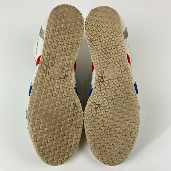 Asics Men’s Size 7.5 Onitsuka Tiger Mexico Mid Tokyo White Cracked Leather Shoes