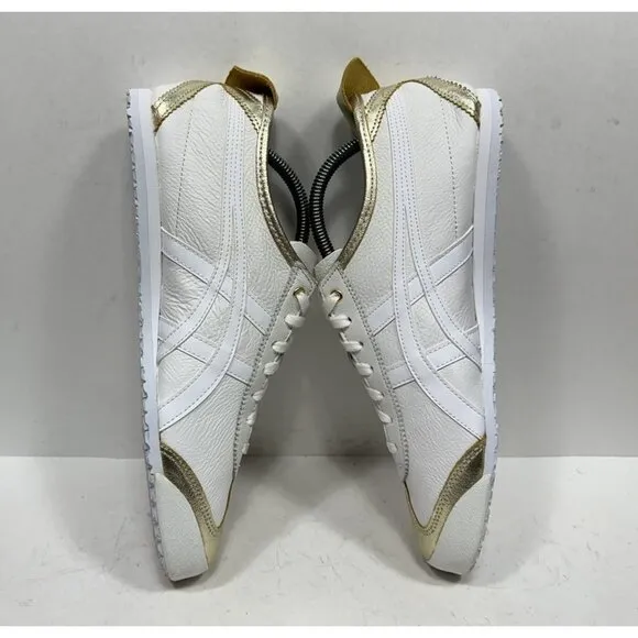 Asics Onitsuka Tiger Mexico 66 Shoes Men’s Size 9 White Gold Retro Sneakers