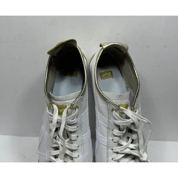 Asics Onitsuka Tiger Mexico 66 Shoes Men’s Size 9 White Gold Retro Sneakers