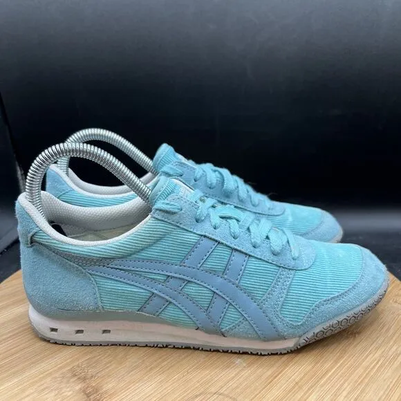 ASICS Onitsuka Tiger Ultimate 81 Women’s Size 7 Blue Teal Corduroy Shoes Sneaker