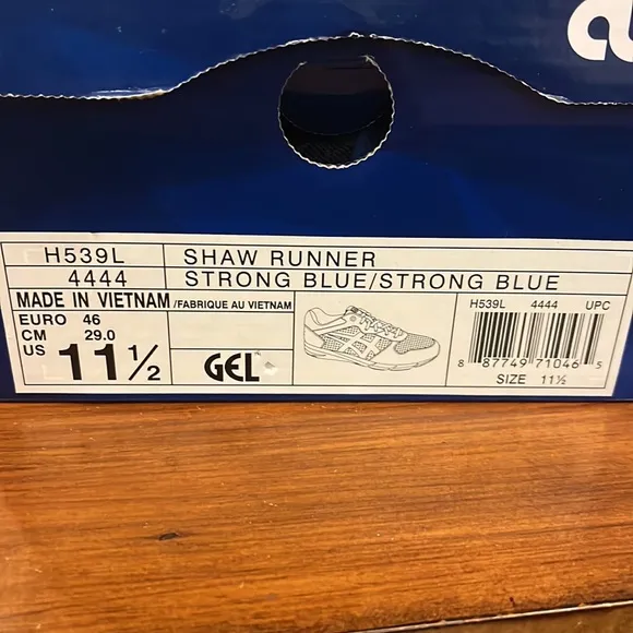 ASICS Shaw Runner shoes sneakers H539L 4444 men’s size 11.5 new blue