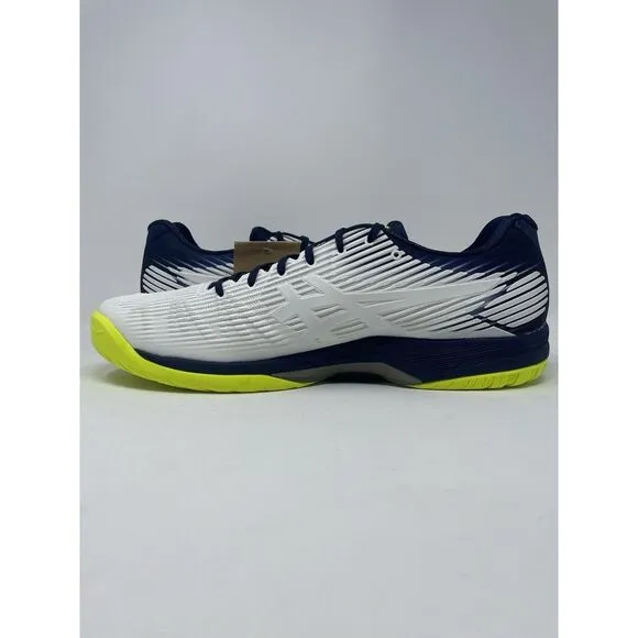 Asics Solution Speed FF Tennis Shoes White Blue 1041A003-104‎ Mens Size 15 NEW