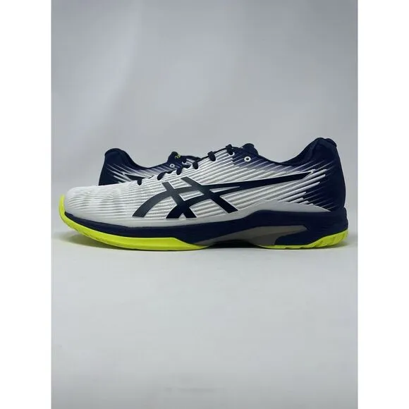 Asics Solution Speed FF Tennis Shoes White Blue 1041A003-104‎ Mens Size 15 NEW