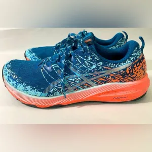 ASICS Womens Fuji Lite 2 Blue Running Shoes Deep Sea Teal Size 11.5