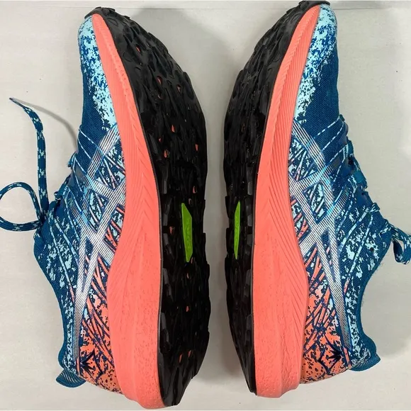 ASICS Womens Fuji Lite 2 Blue Running Shoes Deep Sea Teal Size 11.5
