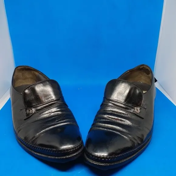 Auth Christian Dior Black Shoes Mens Style CD 33T 25 Size 40