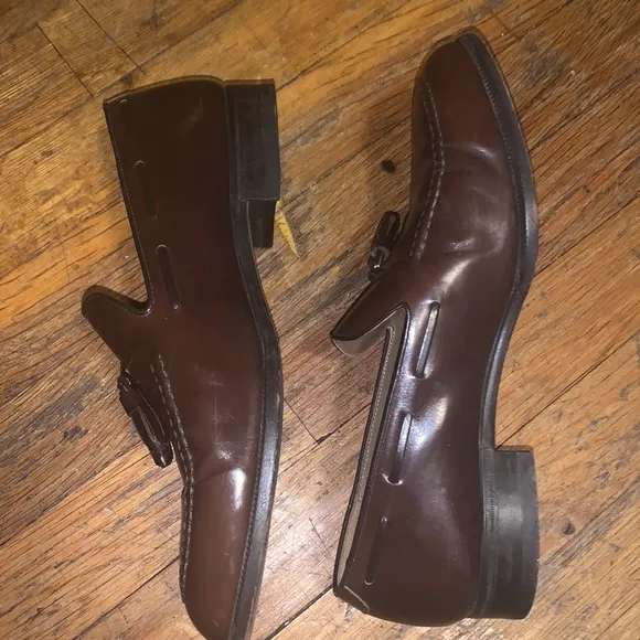 Auth Christian Dior Brown slip on Shoes Mens Style CD 433 25 Size 40