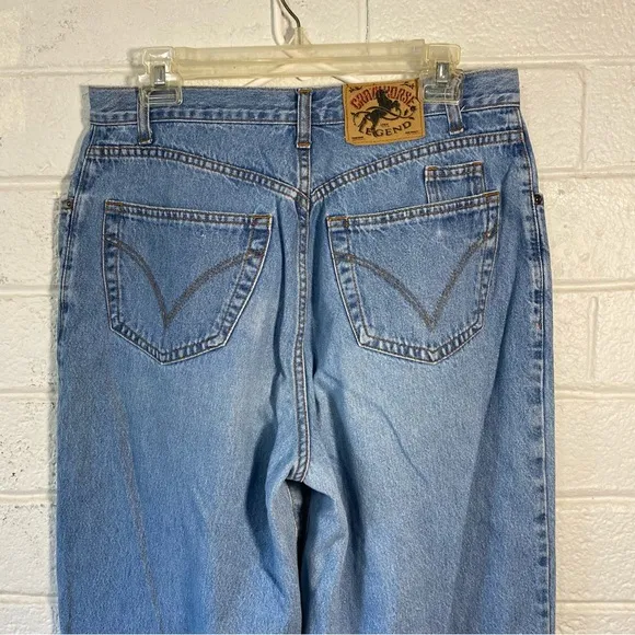 Awesome Vintage Crazy Horse Legend Ultra High Waist Denim Jeans Tapered Mom 90s