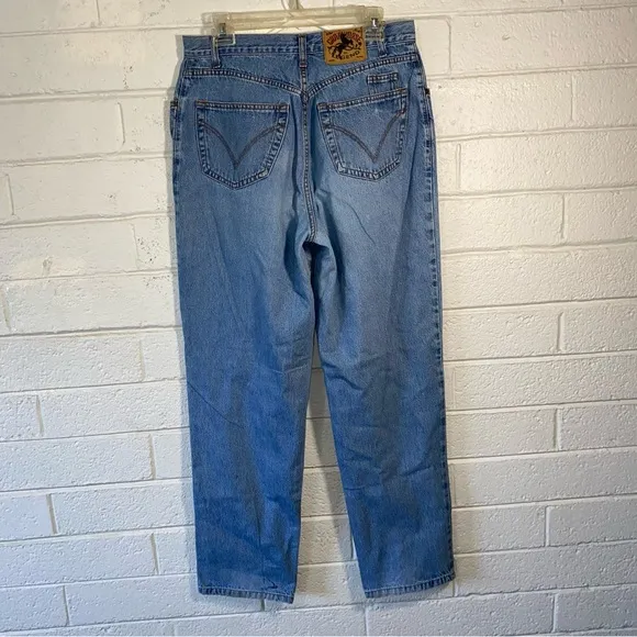 Awesome Vintage Crazy Horse Legend Ultra High Waist Denim Jeans Tapered Mom 90s
