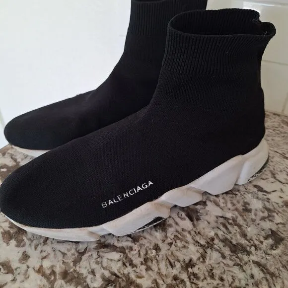 Balenciaga Speed Sneaker In Black Polyester Athletic Shoes Sneakers Mens EU 41