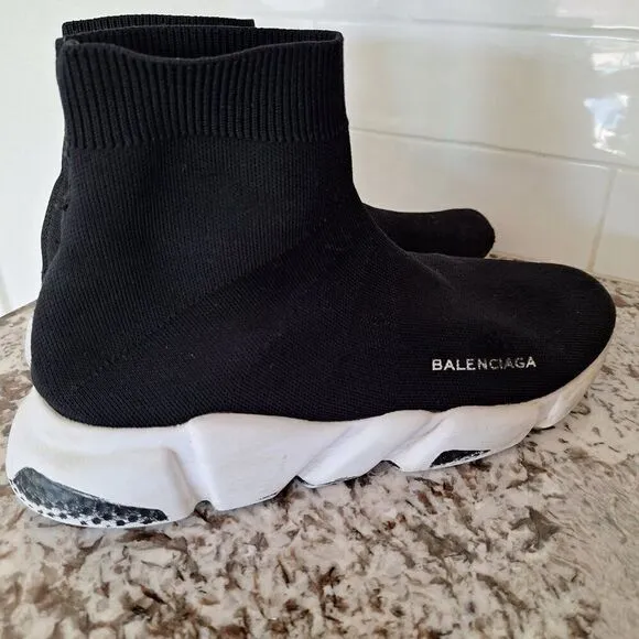 Balenciaga Speed Sneaker In Black Polyester Athletic Shoes Sneakers Mens EU 41