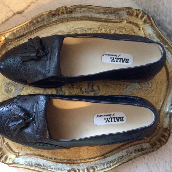 Bally of Switzerland All Leather Parawet Tasseled Mens Dress Shoes