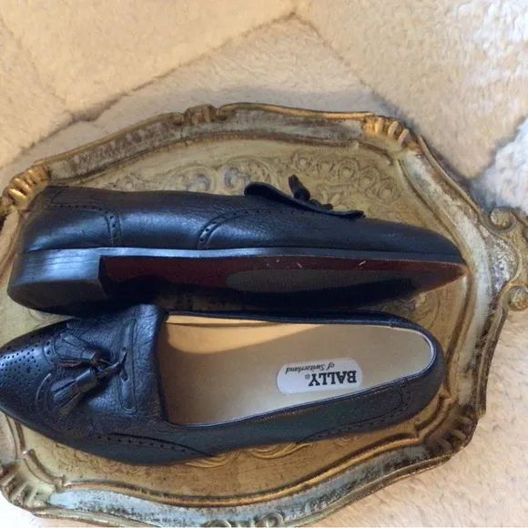Bally of Switzerland All Leather Parawet Tasseled Mens Dress Shoes