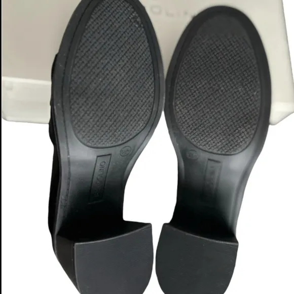 Bandolino Women's Black Loafer Heels Bandolino Korrar Bow Loafer Black Patent