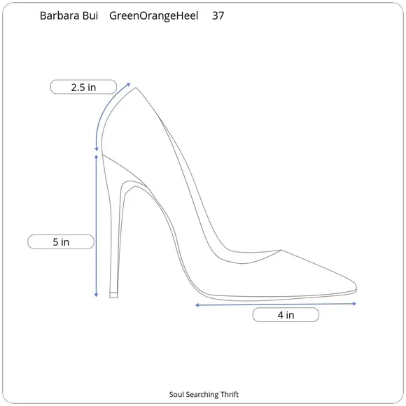 Barbara Bui Paris Made in Italy Stiletto Peep Toe Pumps Black Orange Green