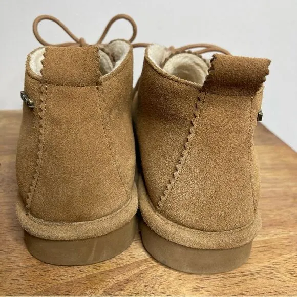 BearPaw Shoes Women’s 10 Brown Sherpa Lined Ankle Booties