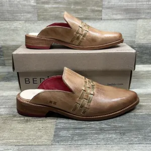 Bed Stu Asenet Mule Women’s 8.5 Tan Gold Rustic Leather Shoes