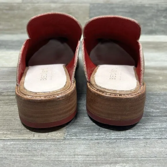 Bed Stu Asenet Mule Women’s 8.5 Tan Gold Rustic Leather Shoes