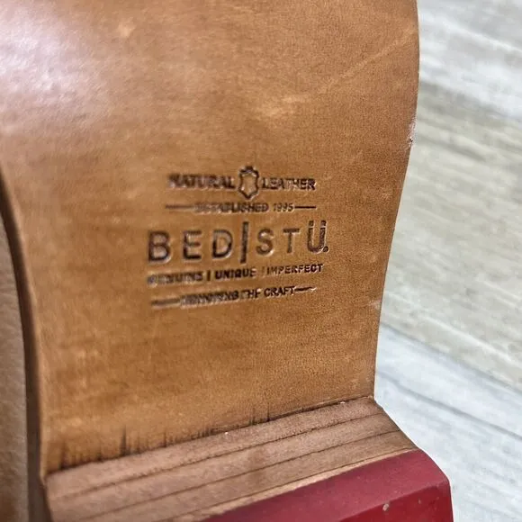 Bed Stu Asenet Mule Women’s 8.5 Tan Gold Rustic Leather Shoes