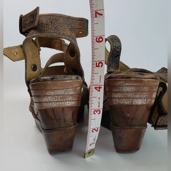 Bed Stu Juliana Wedge Leather Sandal Women's shoes Size 8.5